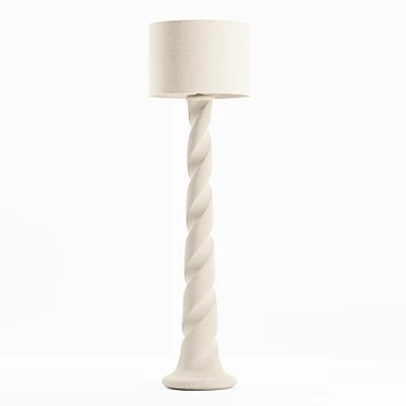 Elegant Twist Floor Lamp 3D model image 1 