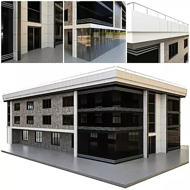 Low Poly House Building Kit 3D model image 1 