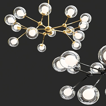 Elegant Kaver Shot Chandelier 3D model image 1 