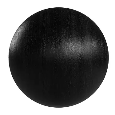 Ebony Elegance: Black Wood PBR 3D model image 1 