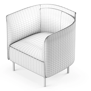 Elegant Hemicycle Armchair 3D model image 1 
