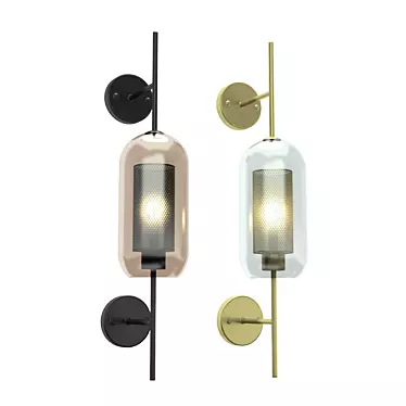 Modern New York Cylinder Wall Light 3D model image 1 