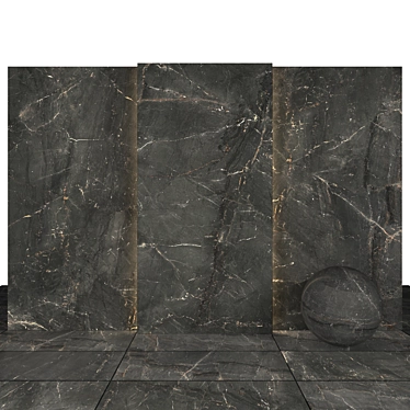 Precious Gray Marble Slabs 3D model image 1 