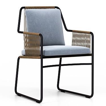 Elegant Outdoor Dining Chair - Roda 3D model image 1 