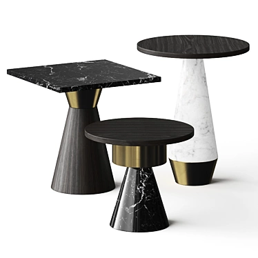  Elegant Draenert Totem Coffee Tables, Various Sizes and Render Versions 3D model image 1 