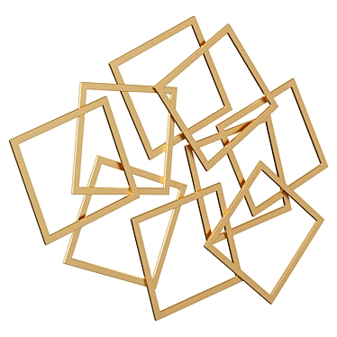 Menta Gold Wall Panel - Stunning Designer Decor 3D model image 1 