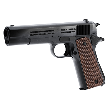 Classic Colt M1911A1: Authentic 1944 Model 3D model image 1 