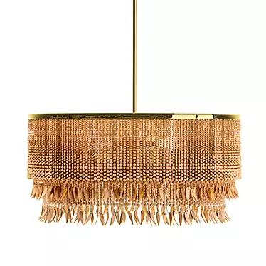 Coconut Bead Pendant Chandelier 3D model image 1 