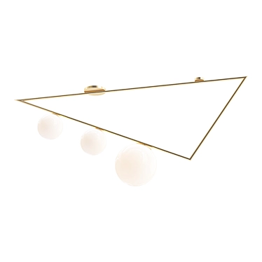 Modern Triangle 3-Lamp 3D model image 1 