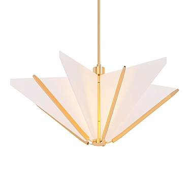 Modern Echo Short Pendant Light 3D model image 1 