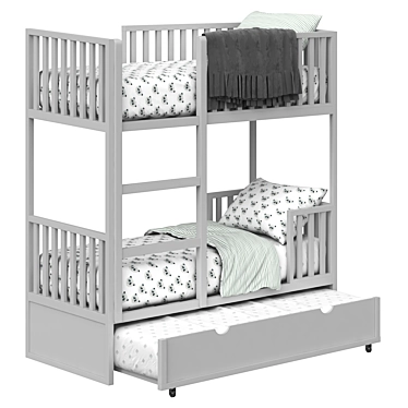 Stylish Benliche Bunk Bed | Space-Saving Design 3D model image 1 