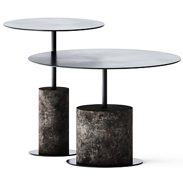 Elegant Louie Side Table SP01 3D model image 1 