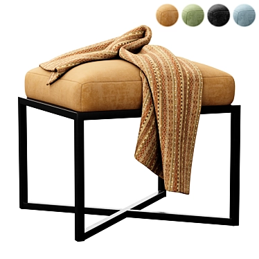 Elegant Nadia Accent Stool 3D model image 1 