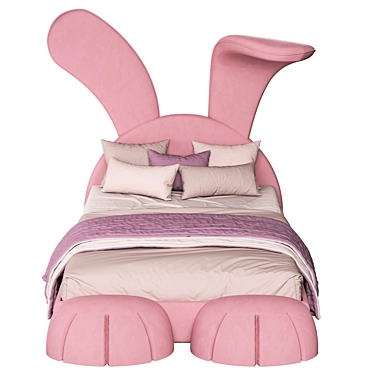 Cozy Bunny Bed: 120 x 200 cm 3D model image 1 