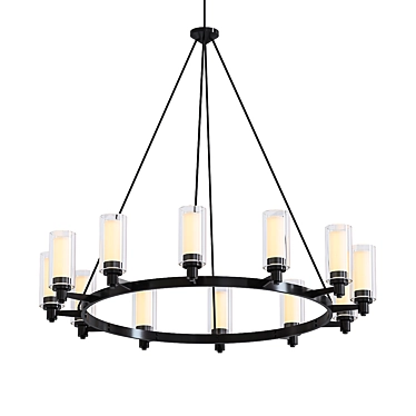 Circolo 2014 Wagon Wheel Chandelier 3D model image 1 