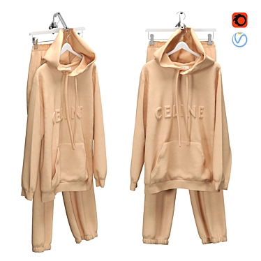 Modern Athletic Tracksuit on Hanger 3D model image 1 