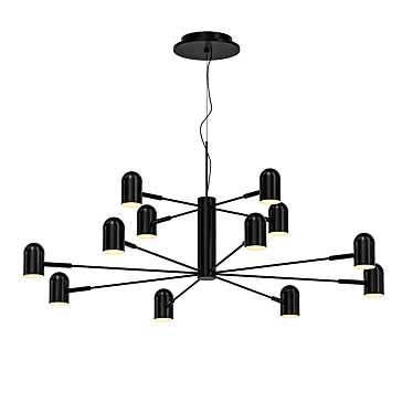 Stylish Desi Loft Chandelier 3D model image 1 