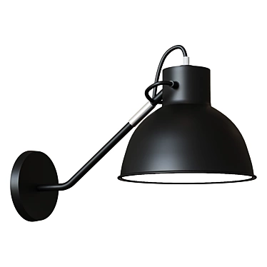 Odalis Black Retro Wall Lamp 3D model image 1 