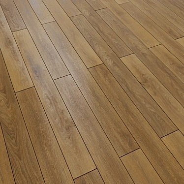 October Oak Brown Laminate Flooring 3D model image 1 