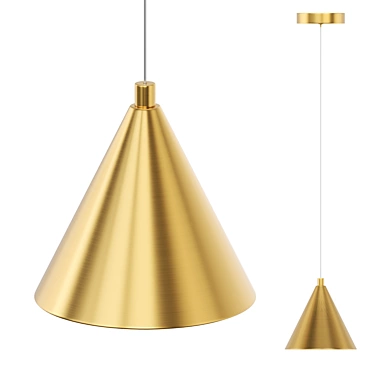 Sleek Metal Pendant Lamp 3D model image 1 