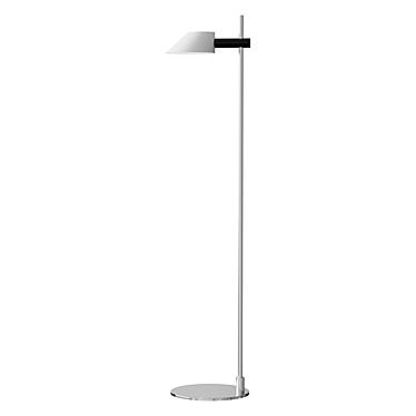 Contemporary White Cohen Floor Lamp 3D model image 1 