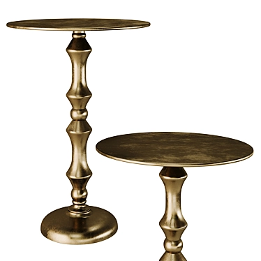 Antique Brass Hemingway Console 3D model image 1 