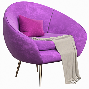  Modern 2014 Armchair: Sleek Design & Superior Comfort 3D model image 1 