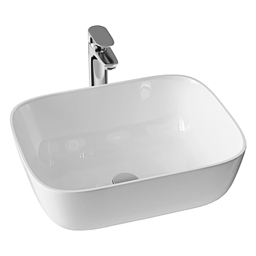 Modern Sink Set: Roca Monodin-N Faucet & Duravit D-Code Basin 3D model image 1 