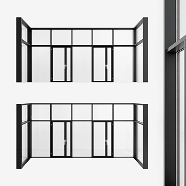 Panoramic Door: Modernize Your Entrance 3D model image 1 