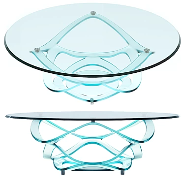 Neolitico Glass Coffee Table 3D model image 1 