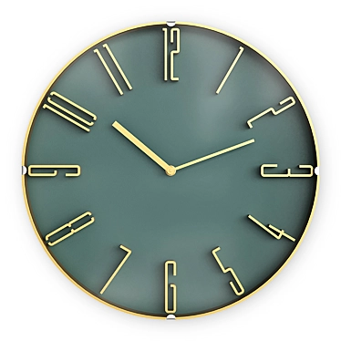 Elegant Bronze Wall Clock 3D model image 1 