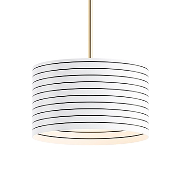 Elegant Banded Pendant 3D model image 1 