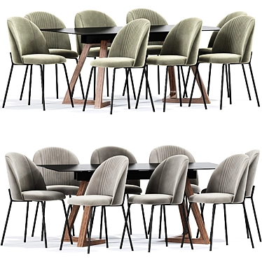 Cloyd Dining Chair: Stylish and Comfortable 3D model image 1 