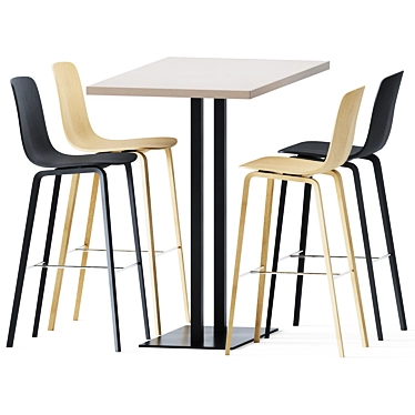 Elevate Your Space: High Table XT 496AQ 3D model image 1 