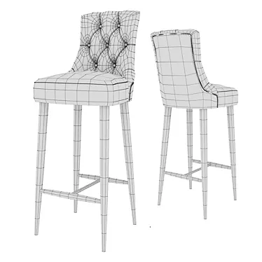 Elegant Upholstered Bar Chair 3D model image 1 