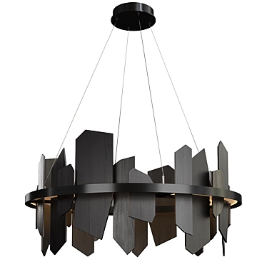 Ardesia LED Chandelier - Sleek and Stylish Illumination 3D model image 1 