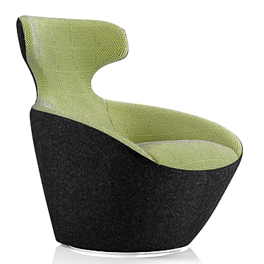 Roche Bobois Edito Lounge Armchair: French Elegance for Your Home 3D model image 1 