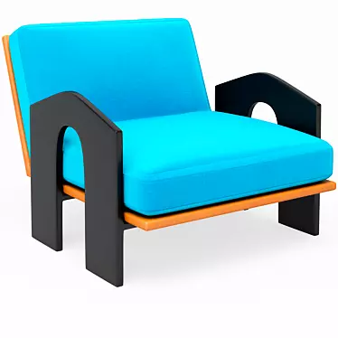 Blue Leather Chair - 2015 Design 3D model image 1 