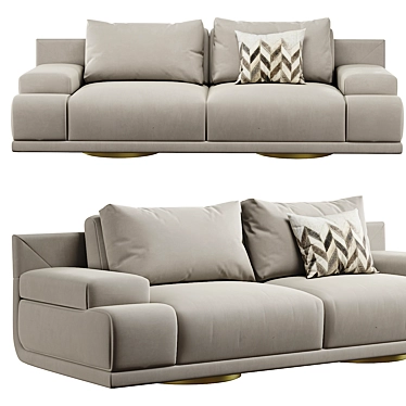 Fendi Casa Artu 2014: Elegant Luxury Sofa 3D model image 1 