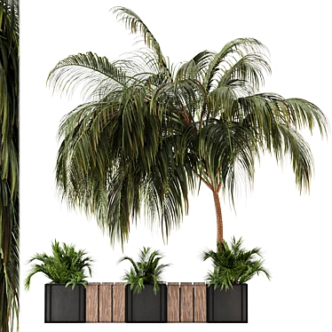 Outdoor Garden Set: Bush & Tree - 2015 Version 3D model image 1 