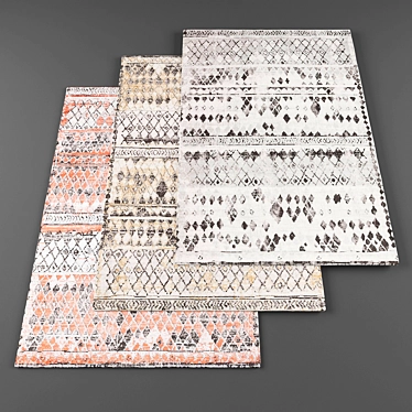 Modern Rug Set (4 Pieces) 3D model image 1 