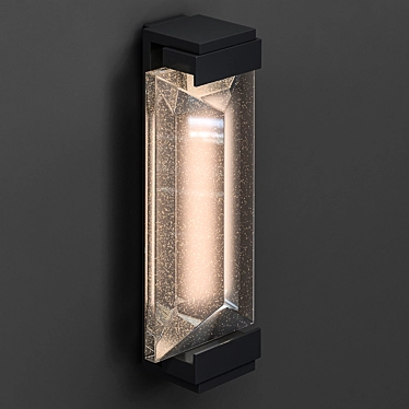 Elegant Alex Sconce in Glass and Metal 3D model image 1 