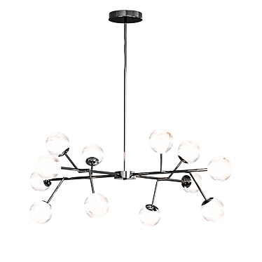 Bullae Bar Chandelier: Sleek Loft Style 3D model image 1 