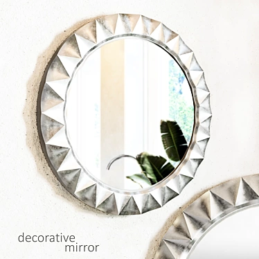 Elegant Framed Mirror 3D model image 1 