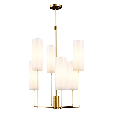 Elegant Clarence Chandelier 3D model image 1 