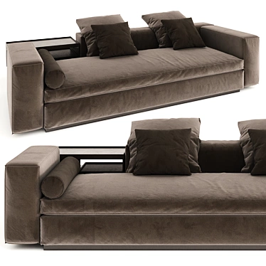 Modern Minotti Yang 3 Sofa 3D model image 1 