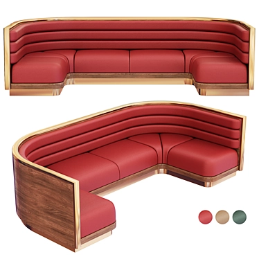 Stylish Cafe Sofa: Modern Elegance 3D model image 1 