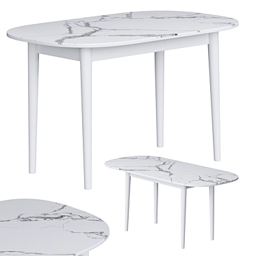 Calisto Dining Table: Expandable & Stylish 3D model image 1 