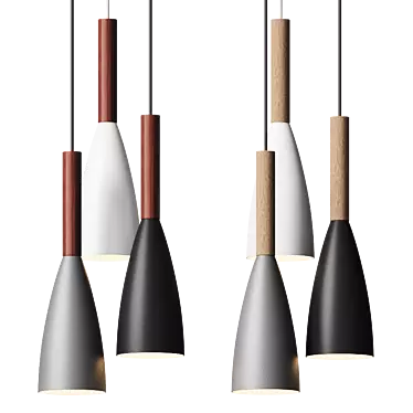 Sleek Minimalist Pendant Light 3D model image 1 