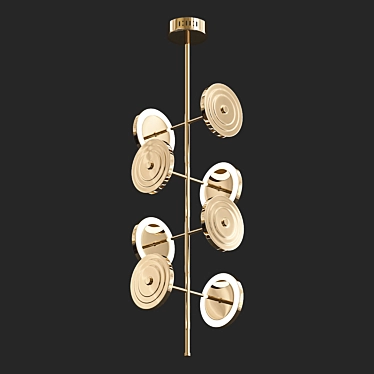 Elegant Larose Chandelier in Black 3D model image 1 